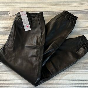 Parker NYC genuine leather joggers
